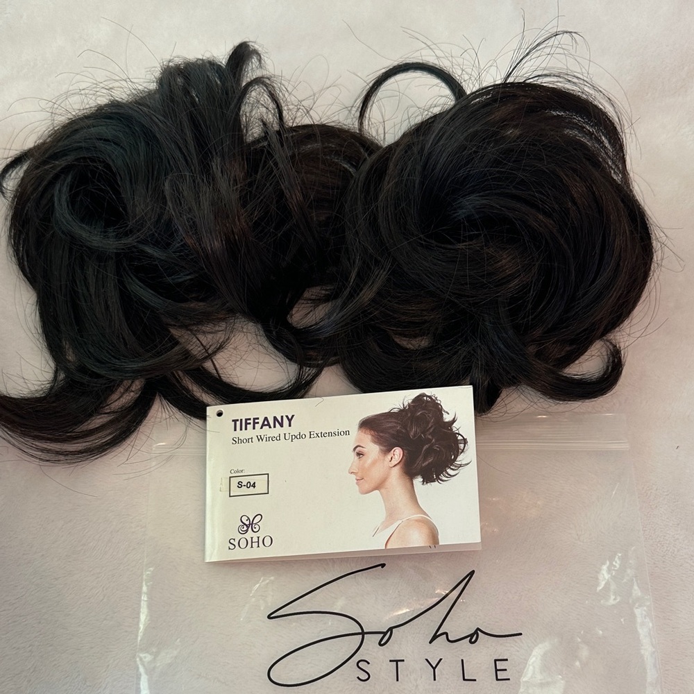 Soho Tiffany Short Wired Updo Extension - dark brown